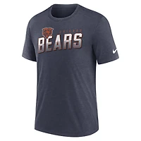 Men's Nike Heather Navy Chicago Bears Believe The Game Triblend T-Shirt