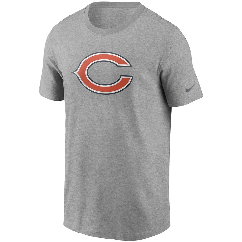 T-shirt à logo principal Chicago Bears Nike pour homme, gris chiné