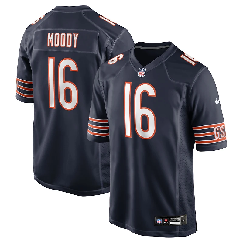 Men's Nike Jake Moody Navy Chicago Bears Team Game Jersey
