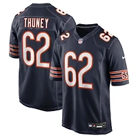 Maillot Nike Joe Thuney bleu marine pour homme des Chicago Bears