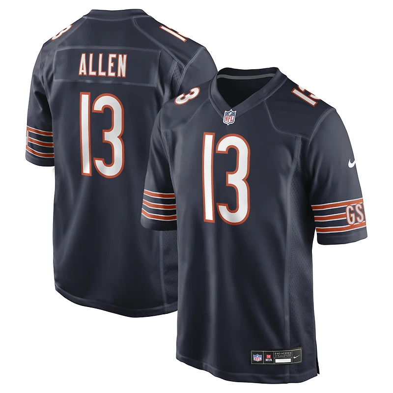 Maillot de match Nike Keenan Allen bleu marine pour homme des Chicago Bears