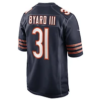 Maillot de match Nike Kevin Byard III pour hommes, bleu marine, Chicago Bears