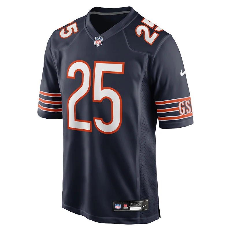 Men's Nike Kyle Monangai  Navy Chicago Bears Team Game Jersey