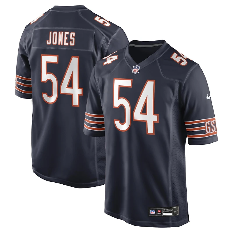 Men's Nike Logan Jones Navy Chicago Bears Team Game Jersey