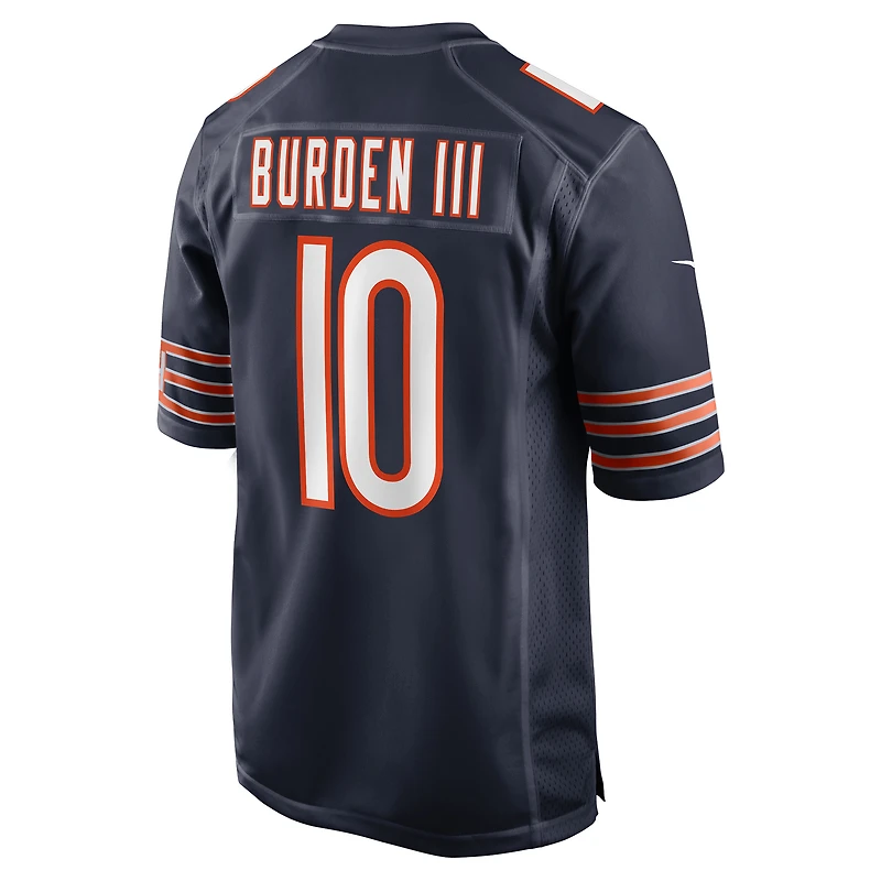Men's Nike Luther Burden III  Navy Chicago Bears Team Game Jersey