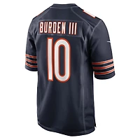 Men's Nike Luther Burden III  Navy Chicago Bears Team Game Jersey