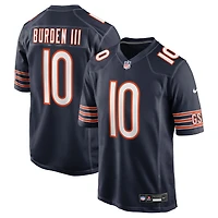 Men's Nike Luther Burden III  Navy Chicago Bears Team Game Jersey