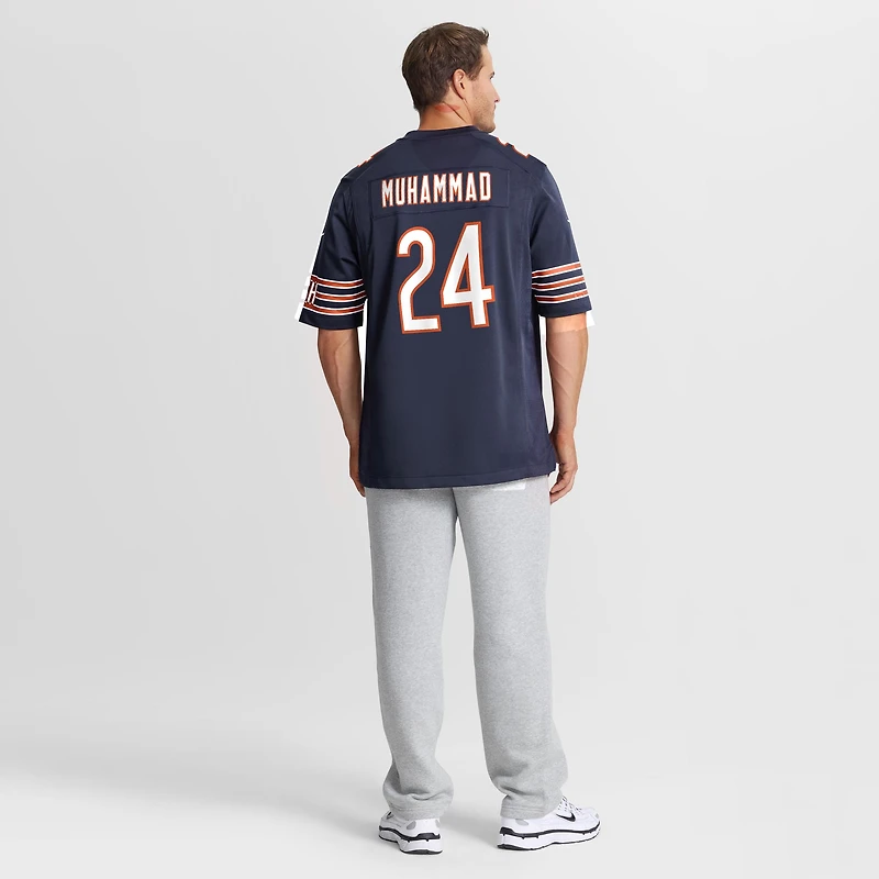 Maillot de match Nike Malik Muhammad bleu marine des Chicago Bears pour homme