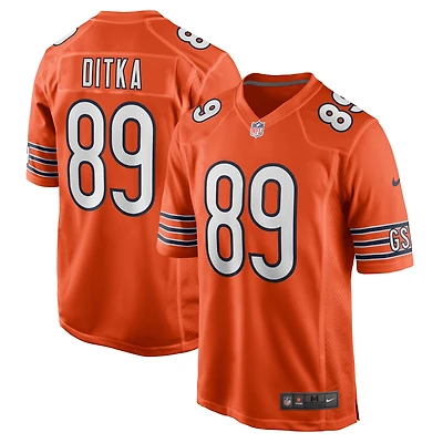 Maillot Nike Mike Ditka orange pour homme, joueur retraité des Chicago Bears, match alternatif
