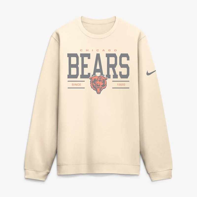 Sweat-shirt Nike naturel Chicago Bears Always Reppin' Club pour homme