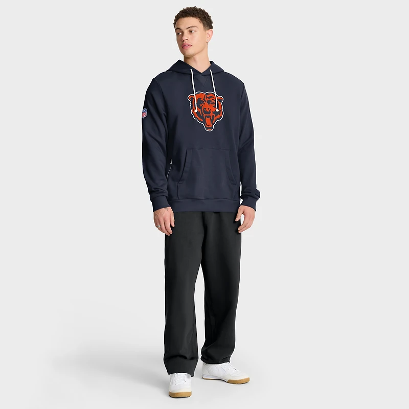 Sweat à capuche Nike bleu marine Chicago Bears 2025 Sideline Standard Issue Club Dri-FIT pour homme