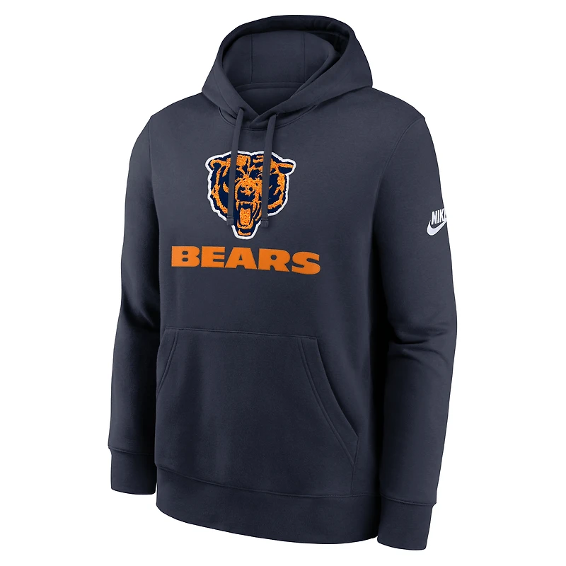 Sweat à capuche Nike bleu marine Chicago Bears Best Season Rewind Club pour homme