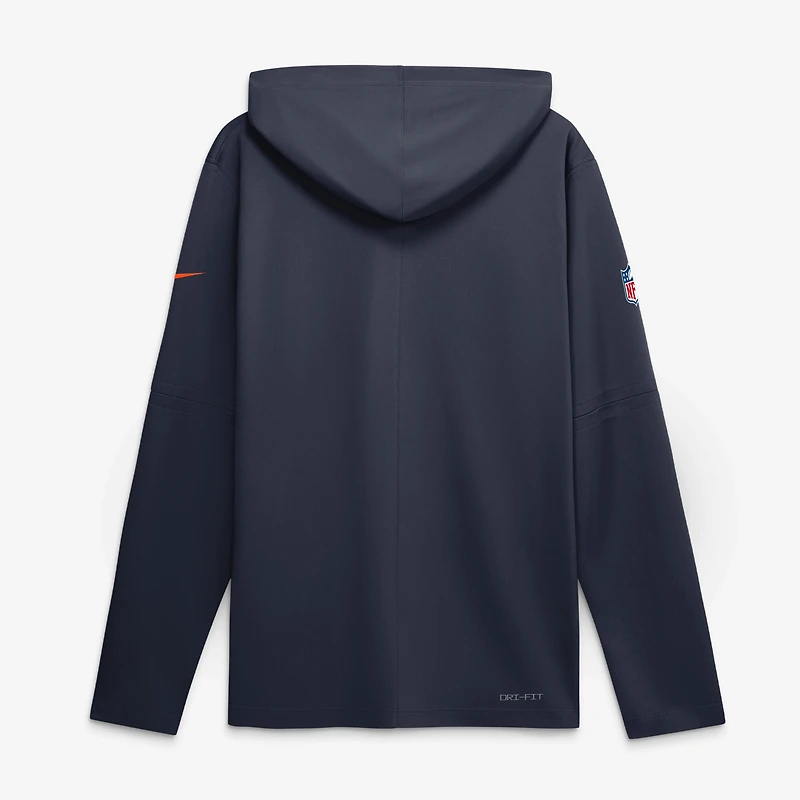 Men's Nike Navy Chicago Bears Big & Tall Dri-FIT Hooded Long Sleeve T-Shirt