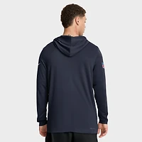 Men's Nike Navy Chicago Bears Big & Tall Sideline Dri-FIT Long Sleeve Hoodie T-Shirt