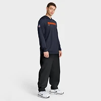 Men's Nike Navy Chicago Bears Big & Tall Sideline Dri-FIT Long Sleeve Hoodie T-Shirt
