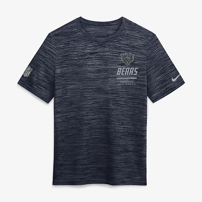 T-shirt Nike Dri-FIT Sideline Velocity pour homme, bleu marine, Chicago Bears, grandes tailles