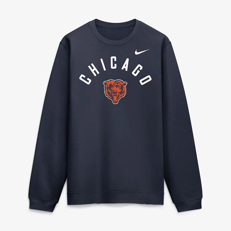 Sweat-shirt polaire Nike bleu marine Chicago Bears Defensive Leader Club pour homme
