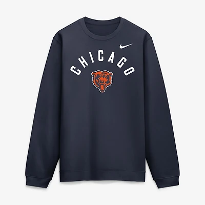 Sweat-shirt polaire Nike bleu marine Chicago Bears Defensive Leader Club pour homme