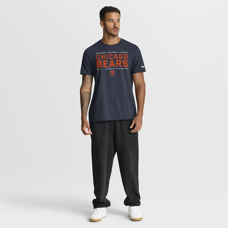 Men's Nike Navy Chicago Bears Division Essential T-Shirt