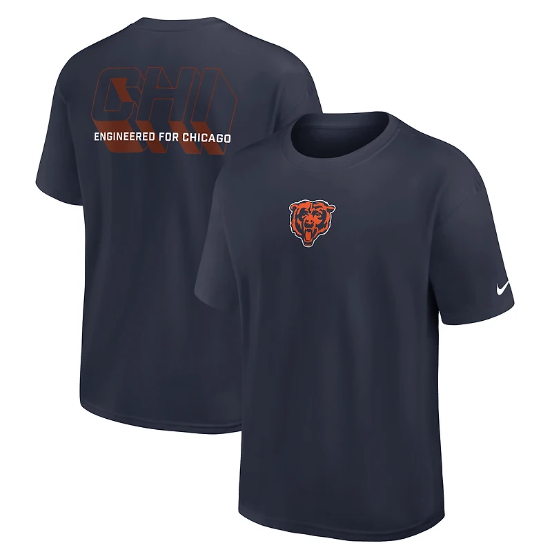 Men's Nike Navy Chicago Bears Dominate The Game Essential Max90 T-Shirt
