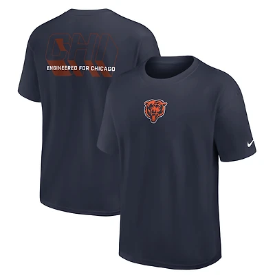 Men's Nike Navy Chicago Bears Dominate The Game Essential Max90 T-Shirt