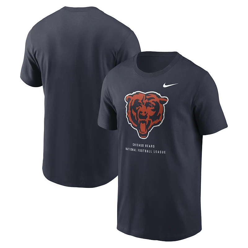 T-shirt Nike Essential Chicago Bears bleu marine pour homme