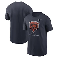 T-shirt Nike Essential Chicago Bears bleu marine pour homme