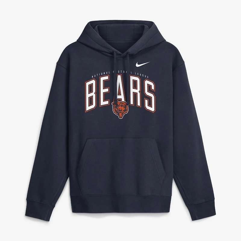 Men's Nike Navy Chicago Bears Expect Victory Club Fleece Pullover Hoodie