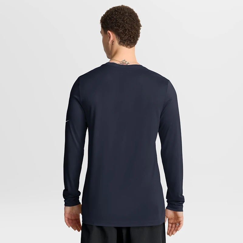 Men's Nike Navy Chicago Bears Legend Icon Dri-FIT Long Sleeve T-Shirt