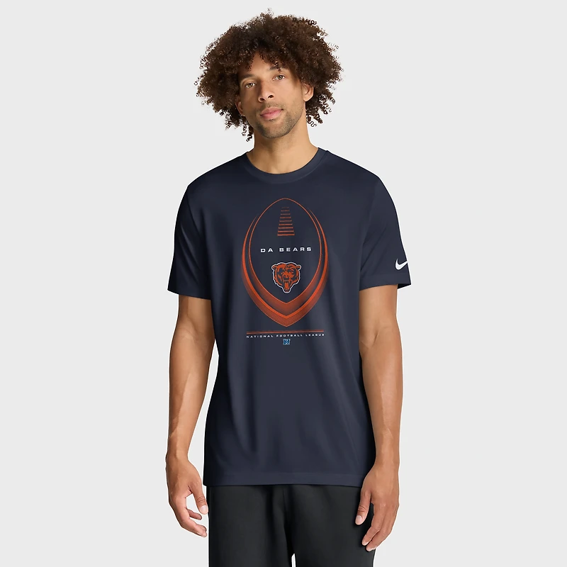 T-shirt Nike Dri-FIT Legend Icon Chicago Bears bleu marine pour homme