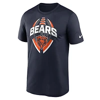 T-shirt Nike bleu marine Chicago Bears Legend Icon Performance pour homme