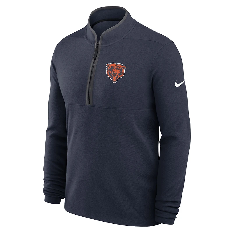 Men's Nike Navy Chicago Bears Lightweight Victory Dri-FIT Half-Zip Pullover
