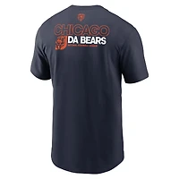 Men's Nike Navy Chicago Bears Outline T-Shirt