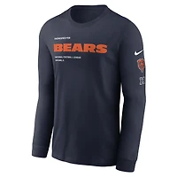 Men's Nike Navy Chicago Bears Play to Win Essential Long Sleeve T-Shirt