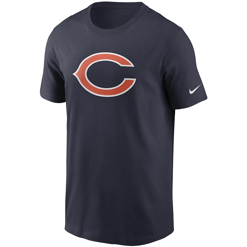 T-shirt Nike bleu marine avec logo principal des Chicago Bears pour hommes