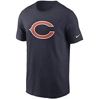 T-shirt Nike bleu marine avec logo principal des Chicago Bears pour hommes