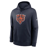 Sweat à capuche Nike bleu marine Chicago Bears Primetime Club Logo pour homme