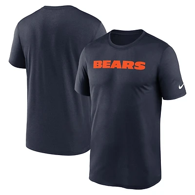 Men's Nike Navy Chicago Bears Primetime Legend Wordmark Dri-FIT T-Shirt