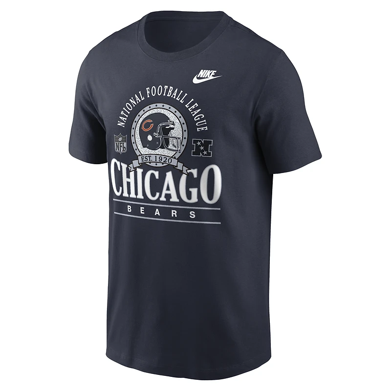 Men's Nike Navy Chicago Bears Rewind Essential T-Shirt
