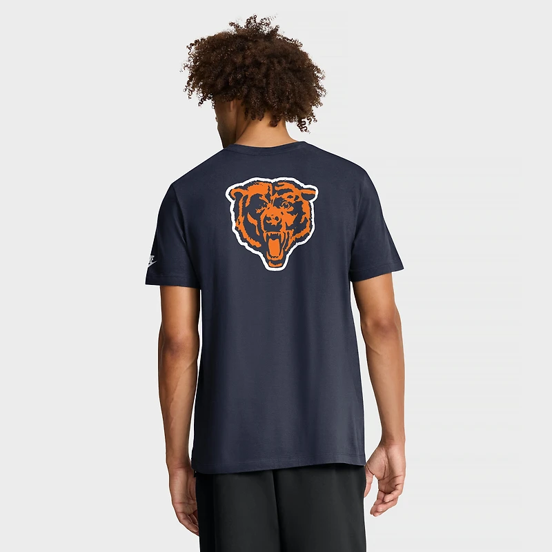 Men's Nike Navy Chicago Bears Rewind Front and Back Hit Essential T-Shirt