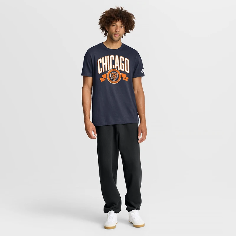 Men's Nike Navy Chicago Bears Rewind Front and Back Hit Essential T-Shirt
