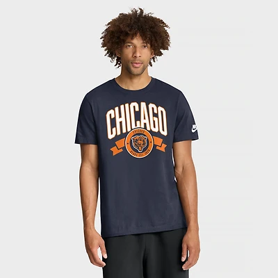 Men's Nike Navy Chicago Bears Rewind Front and Back Hit Essential T-Shirt