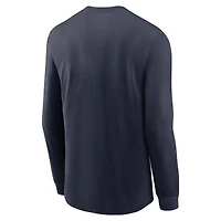 T-shirt à manches longues Nike Chicago Bears Rewind bleu marine pour homme