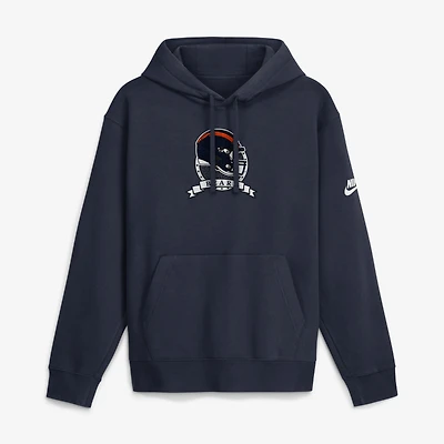 Men's Nike  Navy Chicago Bears Short Pass Rewind Club Fleece Hoodie