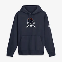 Men's Nike  Navy Chicago Bears Short Pass Rewind Club Fleece Hoodie