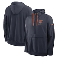 Veste anorak à demi-zip et capuche Nike Chicago Bears bleu marine pour homme