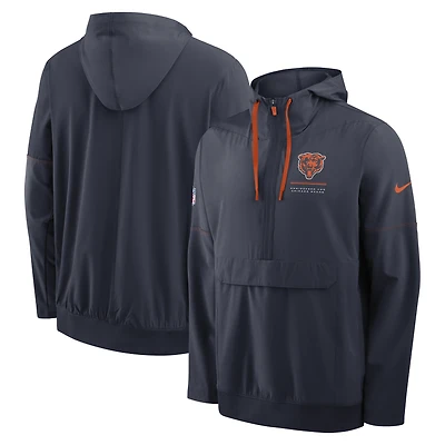 Veste anorak à demi-zip et capuche Nike Chicago Bears bleu marine pour homme