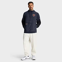 Men's Nike Navy Chicago Bears Sideline Anorak Half-Zip Hoodie Jacket