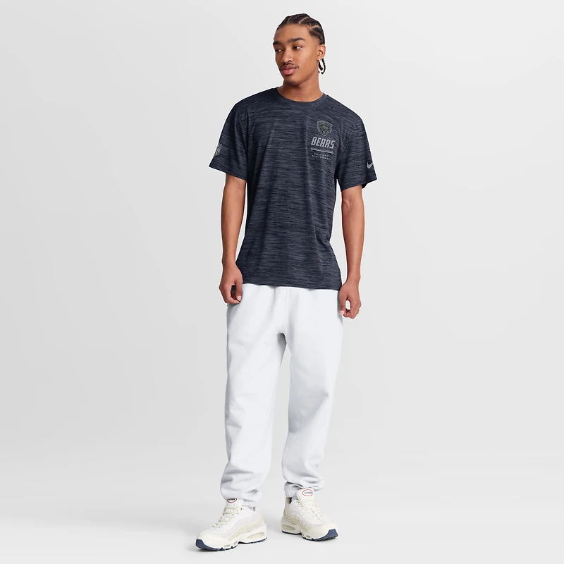 Men's Nike Navy Chicago Bears Sideline Double Covered Dri-FIT Velocity T-Shirt