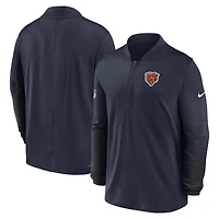 Men's Nike Navy Chicago Bears Sideline Dri-FIT Half-Zip Pullover